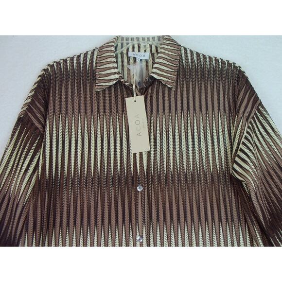 ACOA Women’s Lightweight Multi Color Button Down Shirt Size Small - Picture 7 of 11